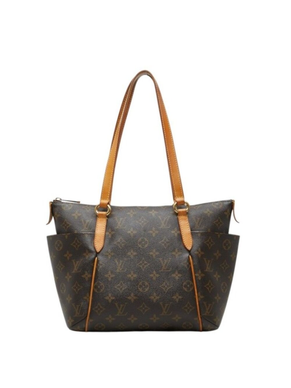 Louis Vuitton Monogram Totally PM Tote Shoulder Bag Brown Leather